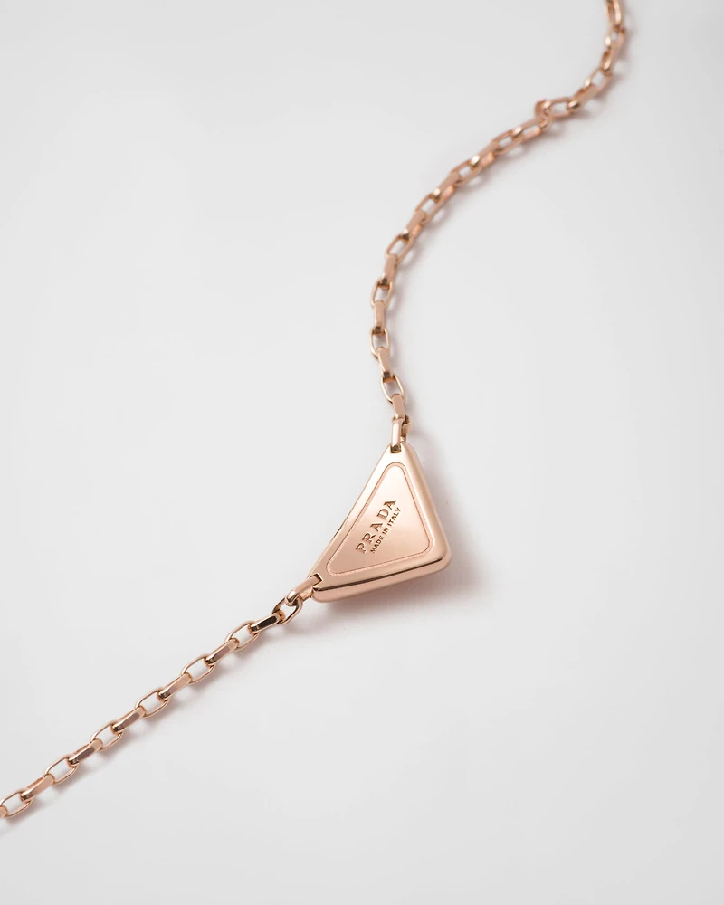 Eternal Gold necklace in rose gold with mini triangle pendant