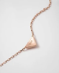Eternal Gold necklace in rose gold with mini triangle pendant