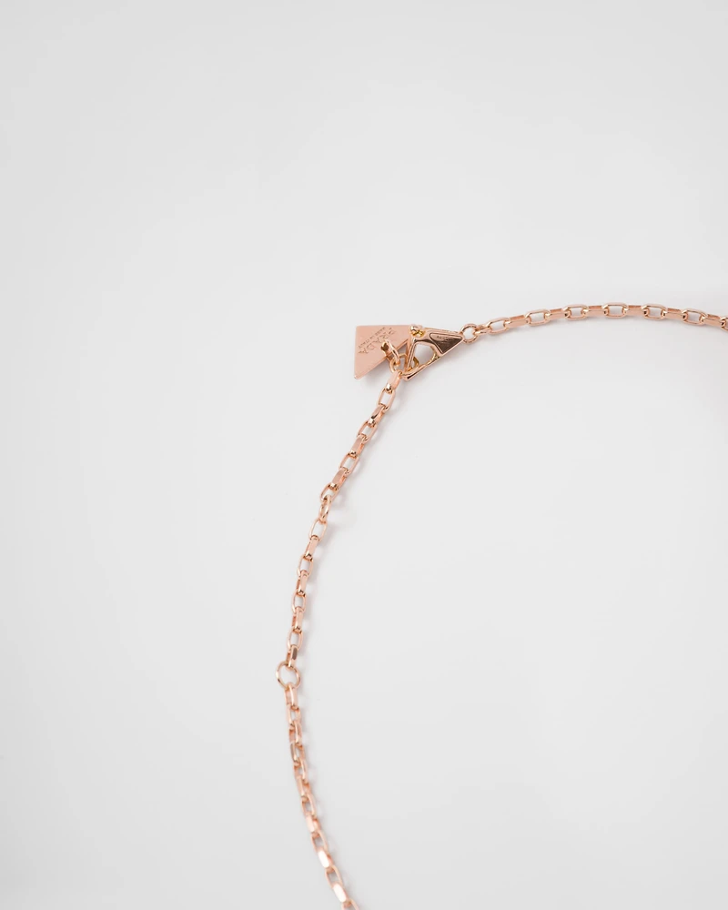 Eternal Gold necklace in rose gold with mini triangle pendant