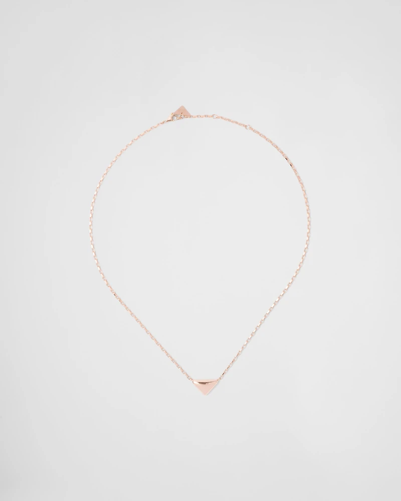 Eternal Gold necklace in rose gold with mini triangle pendant