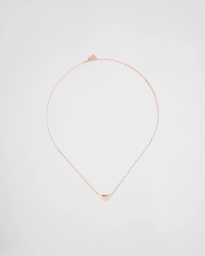 Eternal Gold necklace in rose gold with mini triangle pendant