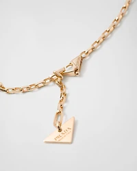 Eternal Gold Eternal mini triangle pendant necklace in yellow gold and diamonds