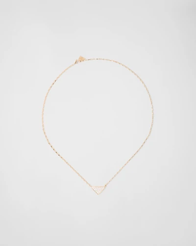 Eternal Gold Eternal mini triangle pendant necklace in yellow gold and diamonds