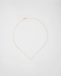 Eternal Gold Eternal mini triangle pendant necklace in yellow gold and diamonds
