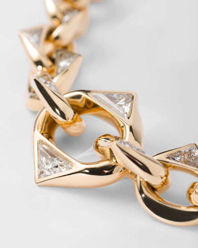 Eternal gold chain necklace yellow and laboratory-grown diamonds