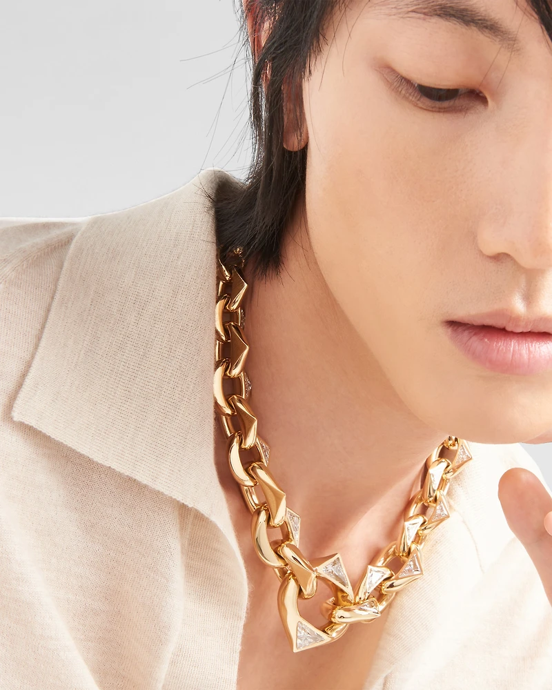 Eternal gold chain necklace yellow and laboratory-grown diamonds