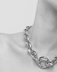 Eternal gold chain necklace yellow and laboratory-grown diamonds