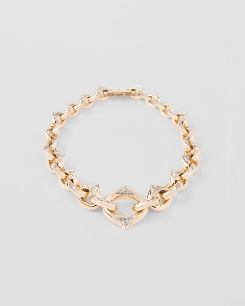 Eternal gold chain necklace yellow and laboratory-grown diamonds