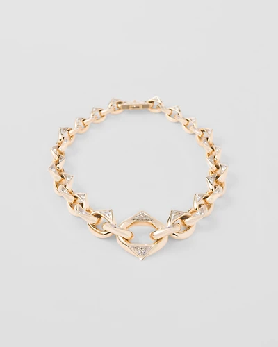 Eternal gold chain necklace yellow and laboratory-grown diamonds