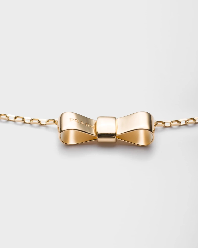 Eternal Gold Bow pendant necklace - yellow gold