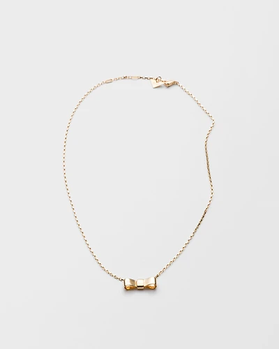 Eternal Gold Bow pendant necklace - yellow gold