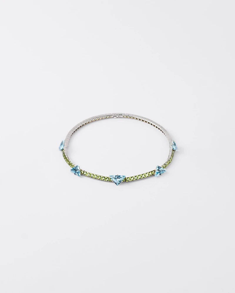 Couleur Vivante necklace - white gold with aquamarine and peridot