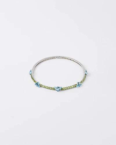 Couleur Vivante necklace - white gold with aquamarine and peridot