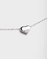 Eternal Gold Nano Heart necklace in white gold with laboratory-grown diamond
