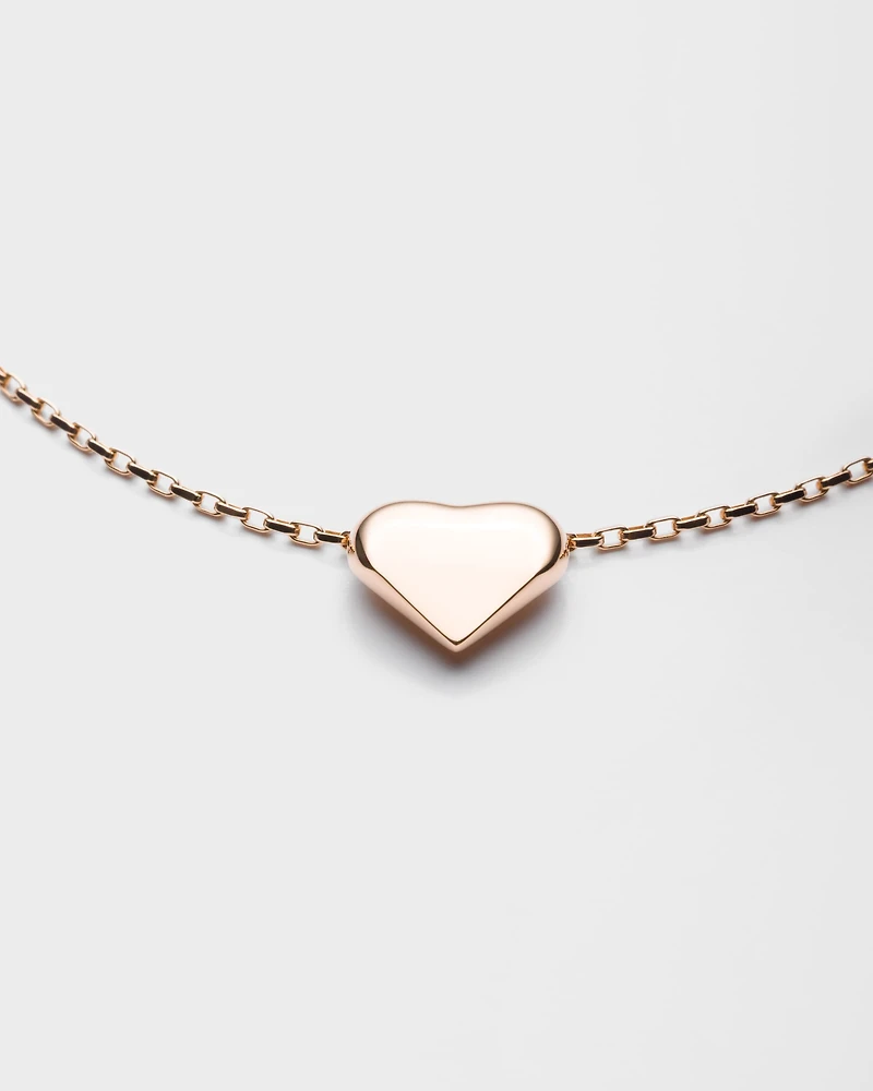 Eternal Gold Nano Heart necklace in rose gold