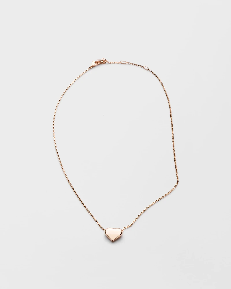 Eternal Gold Nano Heart necklace in rose gold