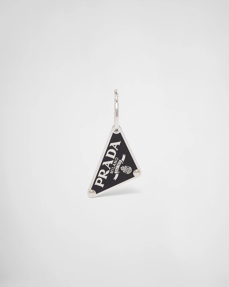 Prada Symbole pendant left earring