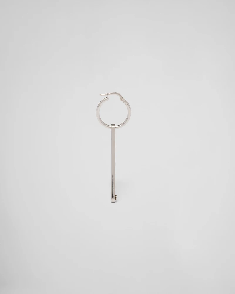 Prada Symbole pendant left earring