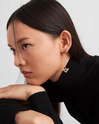 Eternal Gold drop earrings in yellow gold with diamonds and green quartz