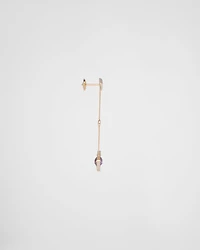 Eternal Gold drop earrings in yellow gold with diamonds and amethyst