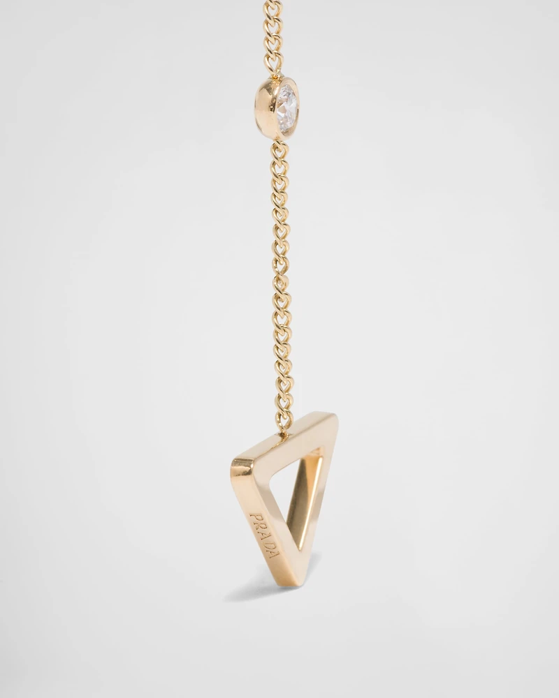 Eternal Gold cut-out drop earrings in yellow gold with diamonds