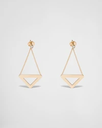 Eternal Gold cut-out drop earrings in yellow gold with diamonds
