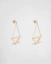 Eternal Gold cut-out drop earrings in yellow gold with diamonds
