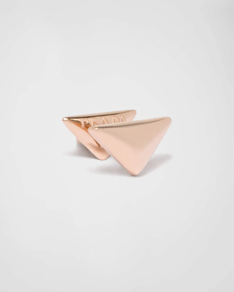 Eternal Gold nano triangle mono earring in rose gold