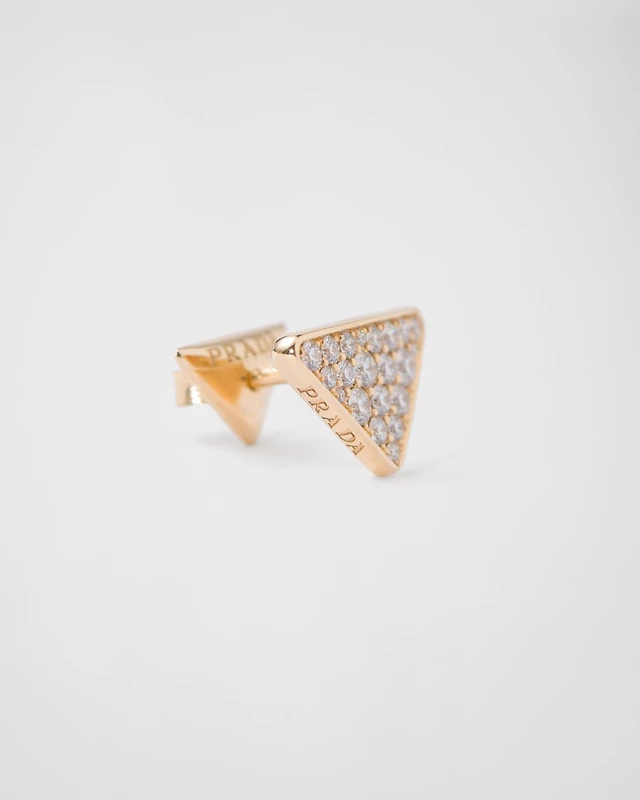 Shop Prada Eternal Gold small earrings in yellow gold at Beverly