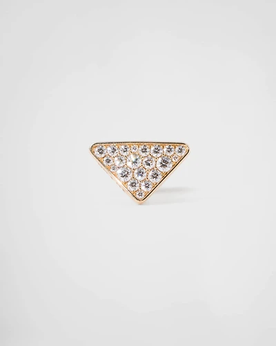 Eternal Gold single earring in yellow gold with diamonds