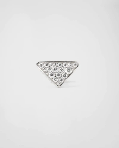 Eternal Gold single earring in white gold with diamonds