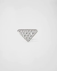 Eternal Gold single earring in white gold with diamonds