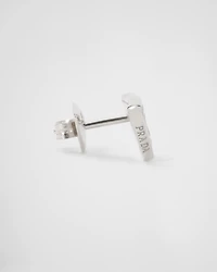Eternal Gold single earring in white gold with diamonds