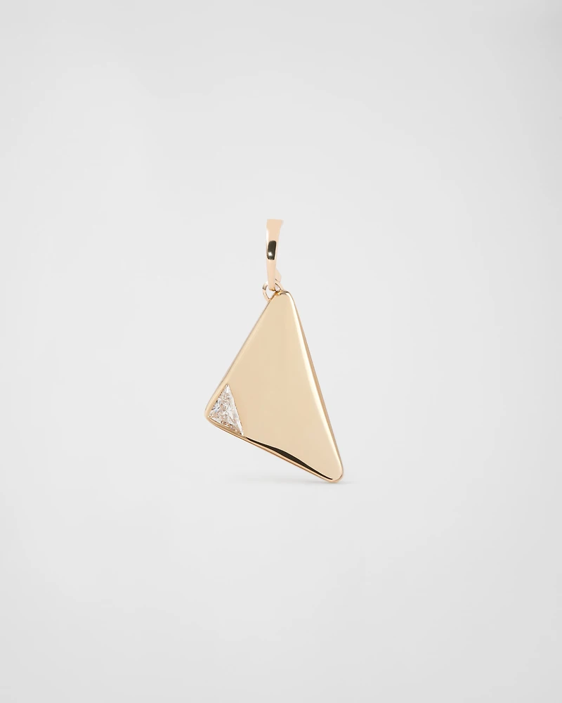 Eternal Gold single pendant earring in yellow gold and laboratory-grown diamond