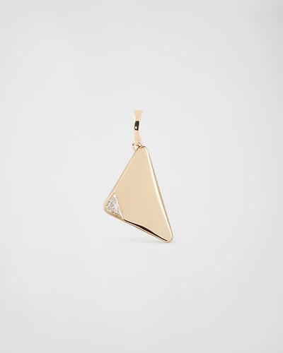 Eternal Gold single pendant earring in yellow gold and laboratory-grown diamond