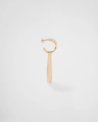Eternal Gold single pendant earring in yellow gold and laboratory-grown diamond