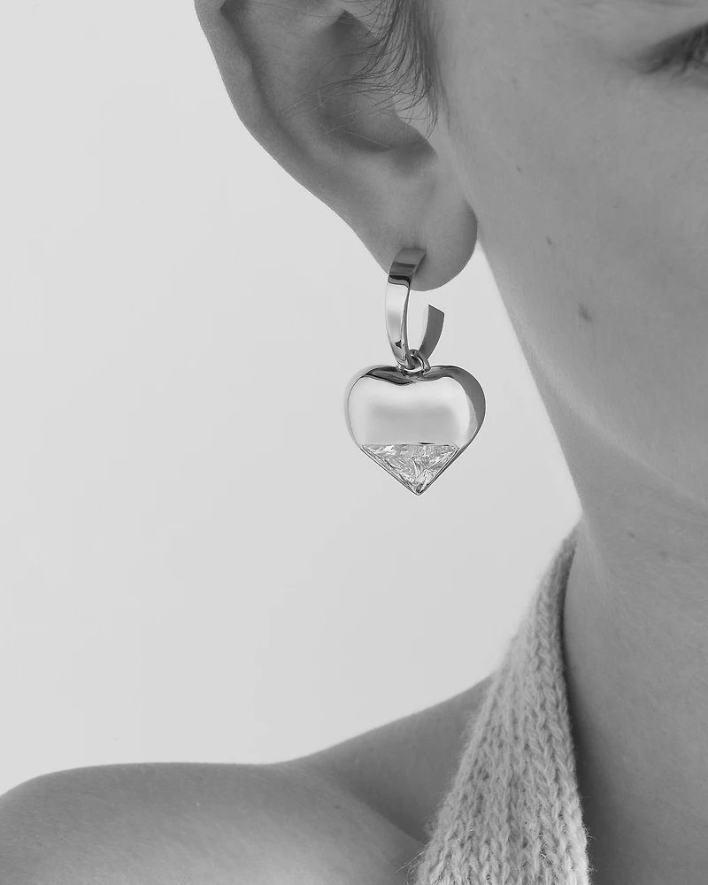 Eternal Gold pendant earrings in yellow gold and laboratory-grown diamonds