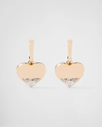 Eternal Gold pendant earrings in yellow gold and laboratory-grown diamonds