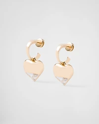 Eternal Gold pendant earrings in yellow gold and laboratory-grown diamonds