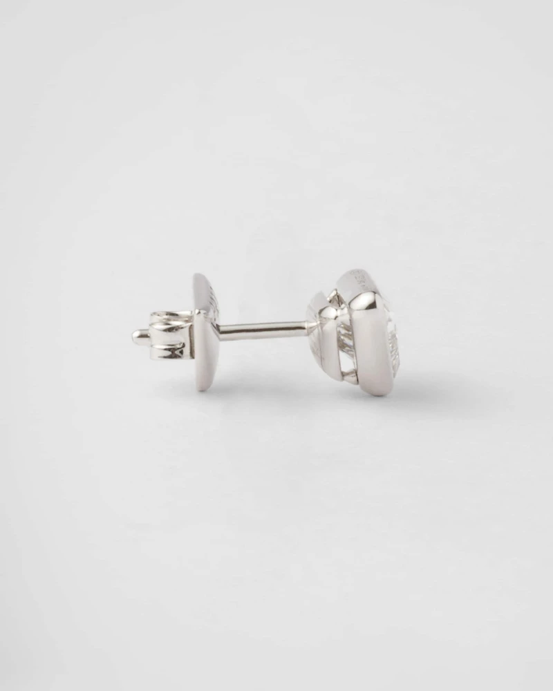 Eternal Gold single earring - white gold and laboratory-grown diamond