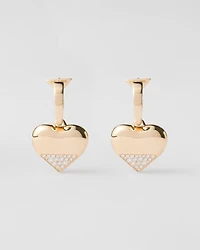Eternal Gold pendant earrings - yellow gold and diamonds