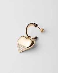 Eternal Gold pendant earrings - yellow gold and diamonds