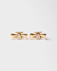 Eternal Gold Bow earrings - yellow gold and laboratory-grown diamonds 