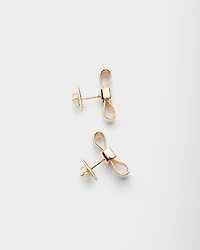 Eternal Gold Bow earrings - yellow gold and laboratory-grown diamonds 