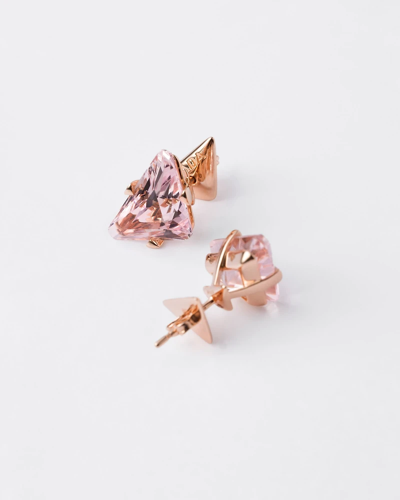Couleur Vivante stud earrings - rose gold with morganite