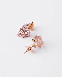 Couleur Vivante stud earrings - rose gold with morganite