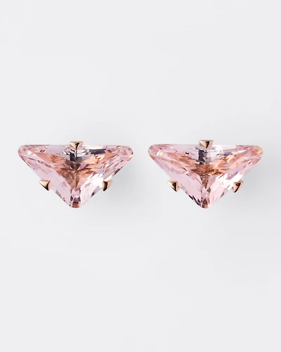 Couleur Vivante stud earrings - rose gold with morganite