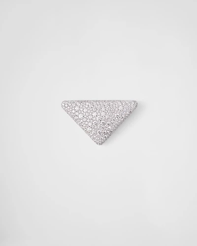 Eternal Gold brooch in white gold with diamonds