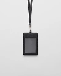 Saffiano Leather Badge Holder