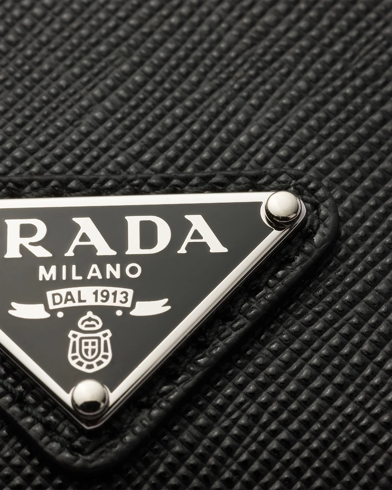 Saffiano Leather Badge Holder